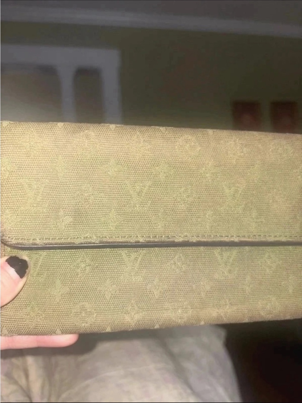 Louis Vuitton Olive Monogram Canvas Foldover Wallet